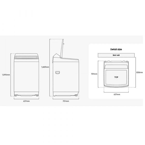Lavadora de 42 libras digital inverter ecobubble 7