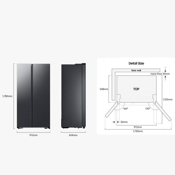 Refrigerador side by side de 20 pies 6