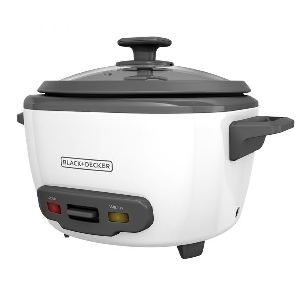 Olla arrocera black + decker 14 tazas con tapa de vidrio y vaporera rc514 1