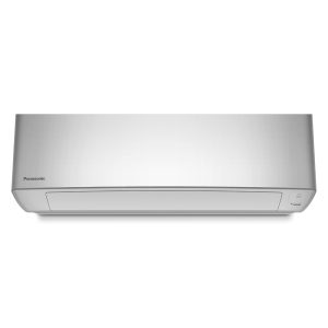 Panasonic silver wall-mounted split air conditioner indoor unit.